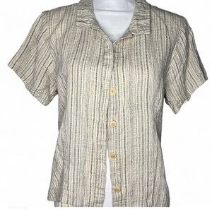 100%Linen Flax short sleeve
